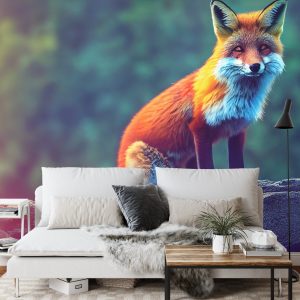 Papier Peint Fox Sitting In The Woods With Weird Eyes – Image 3
