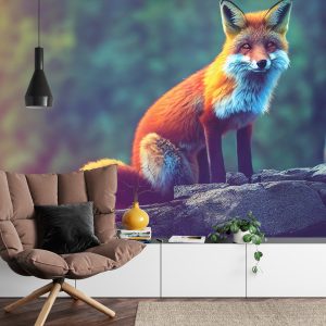 Papier Peint Fox Sitting In The Woods With Weird Eyes – Image 4