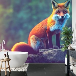Papier Peint Fox Sitting In The Woods With Weird Eyes – Image 5
