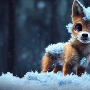 Papier Peint Red Fox In The Snow – Image 1