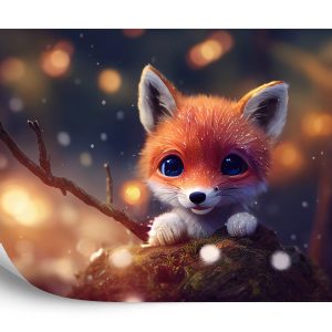 Papier Peint Red Fox Cub In The Snow – Image 2