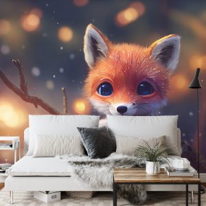 Papier Peint Red Fox Cub In The Snow – Image 3