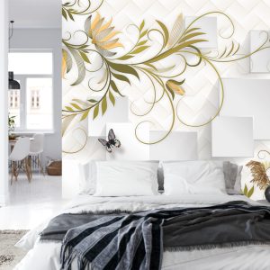 Papier Peint Abstract Floral And Butterfly Background With Frame For 3D Living Room Bedroom Tv 3D Wallpaper Home Decoration Mural Wallpaper For Walls – Image 8