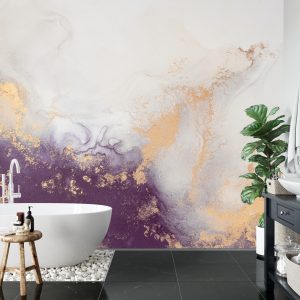 Papier Peint Marble Ink Abstract Art From Exquisite Original Painting For Abstract Background . Painting Was Painted Pattern Of Ombre Alcohol Ink . – Image 5