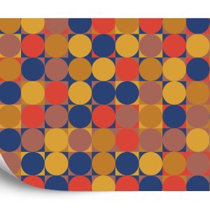 Papier Peint Retro Pattern, Geometric Colorful Abstract – Image 2