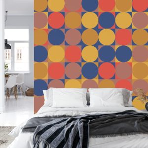 Papier Peint Retro Pattern, Geometric Colorful Abstract – Image 8