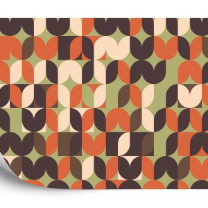 Papier Peint Retro Pattern, Geometric Colorful Abstract – Image 2