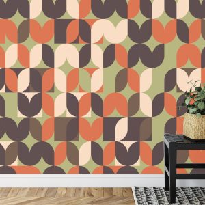 Papier Peint Retro Pattern, Geometric Colorful Abstract – Image 7