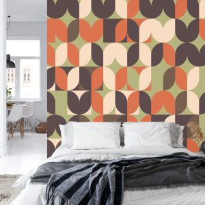 Papier Peint Retro Pattern, Geometric Colorful Abstract – Image 8