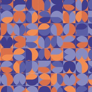 Papier Peint Retro Pattern, Geometric Colorful Abstract – Image 1