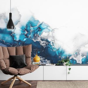Papier Peint Marble Ink Abstract Art From Exquisite Original Painting For Abstract Background . Painting Was Painted Pattern Of Ombre Alcohol Ink . – Image 4