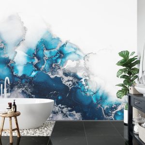 Papier Peint Marble Ink Abstract Art From Exquisite Original Painting For Abstract Background . Painting Was Painted Pattern Of Ombre Alcohol Ink . – Image 5