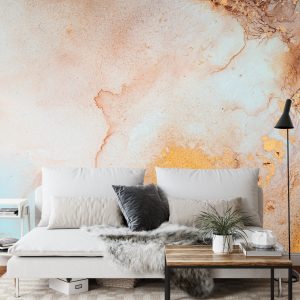 Papier Peint Marble Ink Abstract Art From Exquisite Original Painting For Abstract Background . Painting Was Painted Pattern Of Ombre Alcohol Ink . – Image 3