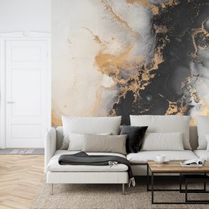 Papier Peint Marble Ink Abstract Art From Exquisite Original Painting For Abstract Background . Painting Was Painted Pattern Of Ombre Alcohol Ink . – Image 6