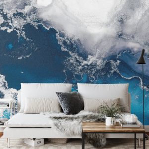 Papier Peint Marble Ink Abstract Art From Exquisite Original Painting For Abstract Background . Painting Was Painted Pattern Of Ombre Alcohol Ink . – Image 3