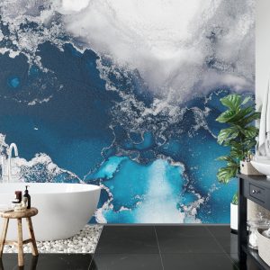 Papier Peint Marble Ink Abstract Art From Exquisite Original Painting For Abstract Background . Painting Was Painted Pattern Of Ombre Alcohol Ink . – Image 5