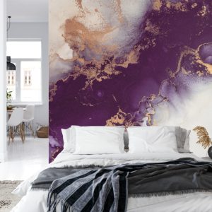 Papier Peint Marble Ink Abstract Art From Exquisite Original Painting For Abstract Background . Painting Was Painted Pattern Of Ombre Alcohol Ink . – Image 8