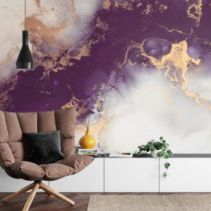 Papier Peint Marble Ink Abstract Art From Exquisite Original Painting For Abstract Background . Painting Was Painted Pattern Of Ombre Alcohol Ink . – Image 4