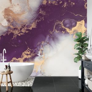 Papier Peint Marble Ink Abstract Art From Exquisite Original Painting For Abstract Background . Painting Was Painted Pattern Of Ombre Alcohol Ink . – Image 5