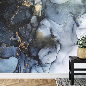 Papier Peint Marble Ink Abstract Art From Exquisite Original Painting For Abstract Background . Painting Was Painted Pattern Of Ombre Alcohol Ink . – Image 7