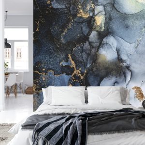 Papier Peint Marble Ink Abstract Art From Exquisite Original Painting For Abstract Background . Painting Was Painted Pattern Of Ombre Alcohol Ink . – Image 8