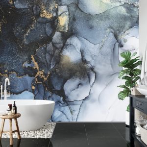 Papier Peint Marble Ink Abstract Art From Exquisite Original Painting For Abstract Background . Painting Was Painted Pattern Of Ombre Alcohol Ink . – Image 5