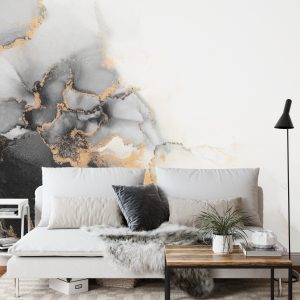 Papier Peint Marble Ink Abstract Art From Exquisite Original Painting For Abstract Background . Painting Was Painted Pattern Of Ombre Alcohol Ink . – Image 3