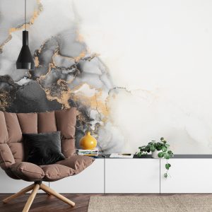 Papier Peint Marble Ink Abstract Art From Exquisite Original Painting For Abstract Background . Painting Was Painted Pattern Of Ombre Alcohol Ink . – Image 4