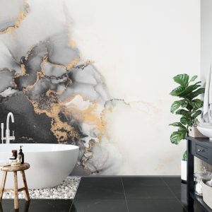 Papier Peint Marble Ink Abstract Art From Exquisite Original Painting For Abstract Background . Painting Was Painted Pattern Of Ombre Alcohol Ink . – Image 5