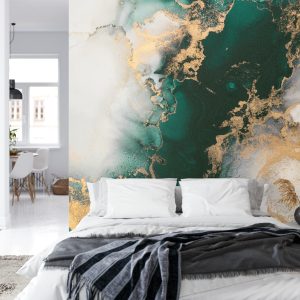 Papier Peint Marble Ink Abstract Art From Exquisite Original Painting For Abstract Background . Painting Was Painted Pattern Of Ombre Alcohol Ink . – Image 8