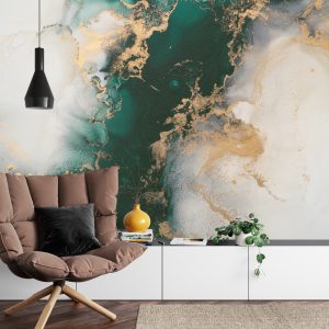 Papier Peint Marble Ink Abstract Art From Exquisite Original Painting For Abstract Background . Painting Was Painted Pattern Of Ombre Alcohol Ink . – Image 4