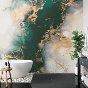 Papier Peint Marble Ink Abstract Art From Exquisite Original Painting For Abstract Background . Painting Was Painted Pattern Of Ombre Alcohol Ink . – Image 5