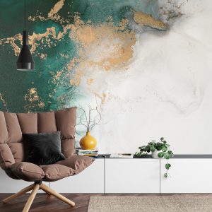 Papier Peint Marble Ink Abstract Art From Exquisite Original Painting For Abstract Background . Painting Was Painted Pattern Of Ombre Alcohol Ink . – Image 4