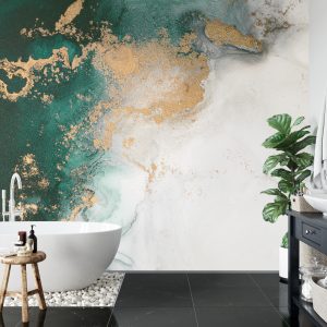 Papier Peint Marble Ink Abstract Art From Exquisite Original Painting For Abstract Background . Painting Was Painted Pattern Of Ombre Alcohol Ink . – Image 5