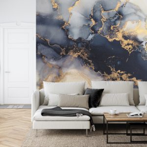 Papier Peint Marble Ink Abstract Art From Exquisite Original Painting For Abstract Background . Painting Was Painted Pattern Of Ombre Alcohol Ink . – Image 6