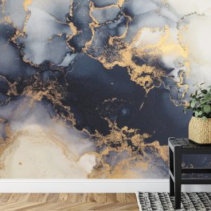 Papier Peint Marble Ink Abstract Art From Exquisite Original Painting For Abstract Background . Painting Was Painted Pattern Of Ombre Alcohol Ink . – Image 7