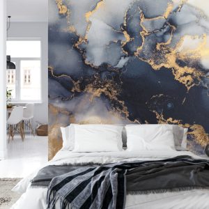 Papier Peint Marble Ink Abstract Art From Exquisite Original Painting For Abstract Background . Painting Was Painted Pattern Of Ombre Alcohol Ink . – Image 8