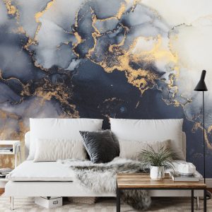 Papier Peint Marble Ink Abstract Art From Exquisite Original Painting For Abstract Background . Painting Was Painted Pattern Of Ombre Alcohol Ink . – Image 3