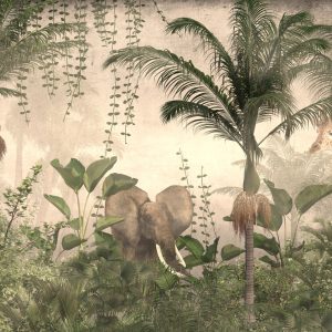 Papier Peint Tropical Trees And Leaves For Digital Printing Wallpaper, Custom Design Wallpaper - 3D – Image 1