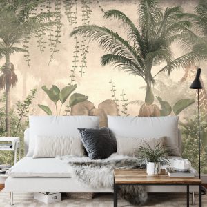 Papier Peint Tropical Trees And Leaves For Digital Printing Wallpaper, Custom Design Wallpaper - 3D – Image 3