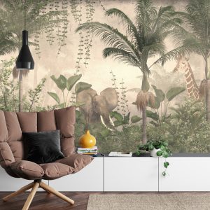 Papier Peint Tropical Trees And Leaves For Digital Printing Wallpaper, Custom Design Wallpaper - 3D – Image 4