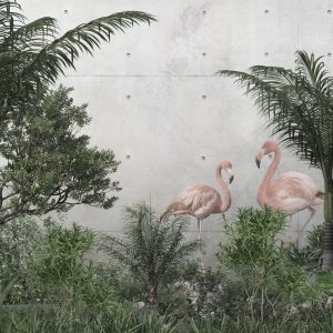 Papier Peint Tropical Trees And Leaves For Digital Printing Wallpaper, Custom Design Wallpaper - 3D – Image 1