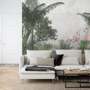 Papier Peint Tropical Trees And Leaves For Digital Printing Wallpaper, Custom Design Wallpaper - 3D – Image 6