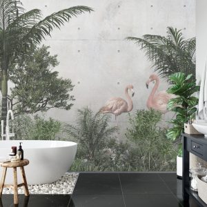 Papier Peint Tropical Trees And Leaves For Digital Printing Wallpaper, Custom Design Wallpaper - 3D – Image 5