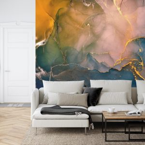 Papier Peint Alcohol Ink Colors Translucent. Abstract Multicolored Marble Texture Background. Design Wrapping Paper, Wallpaper. Mixing Acrylic Paints. Modern Fluid Art. Alcohol Ink Pattern – Image 6