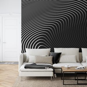 Papier Peint Of The Gray Pattern Of Lines . Eps10. – Image 6