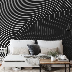 Papier Peint Of The Gray Pattern Of Lines . Eps10. – Image 3