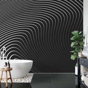 Papier Peint Of The Gray Pattern Of Lines . Eps10. – Image 5