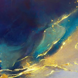 Papier Peint Golden Abstract Elements With Watercolor Texture – Image 1