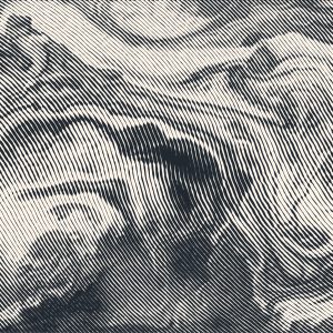 Papier Peint Abstract Halftone Background, Retro Engraving Style. – Image 1